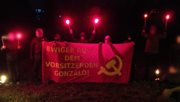 Video: Aktion zum Jahrestag der Geburt des Vorsitzenden Gonzalo und der Gründung der EGP