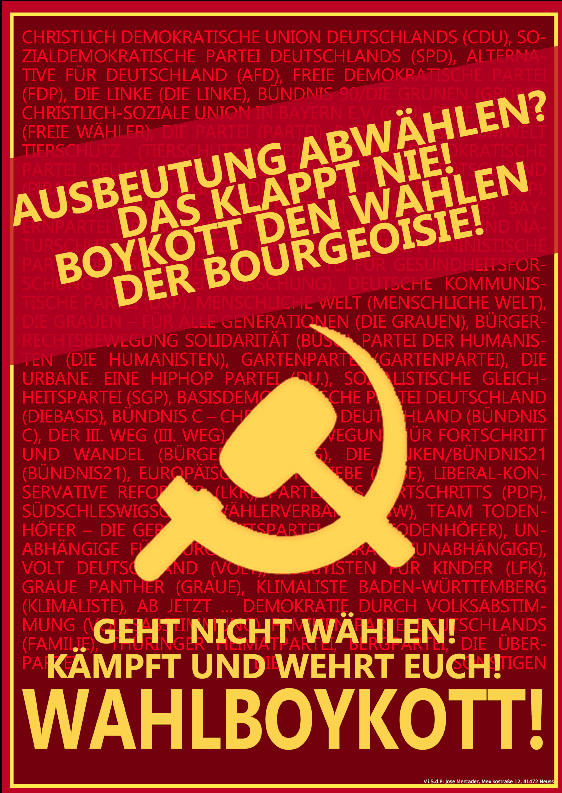 Wahlboykott Plakat Berlin 2021 neu 2