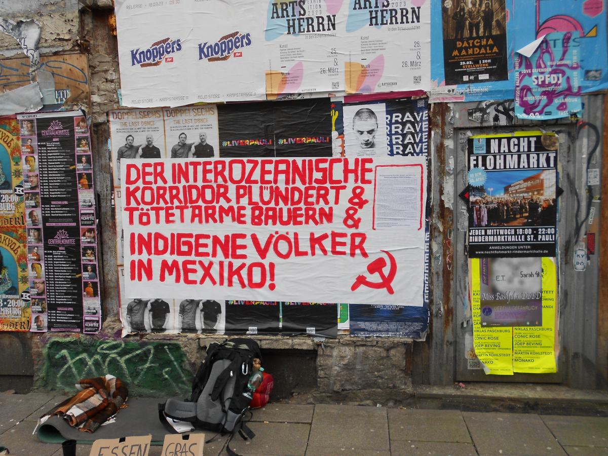 Hamburg Dazibaos in support of the struggle against the Interoceanic Corridor in Mexico 2