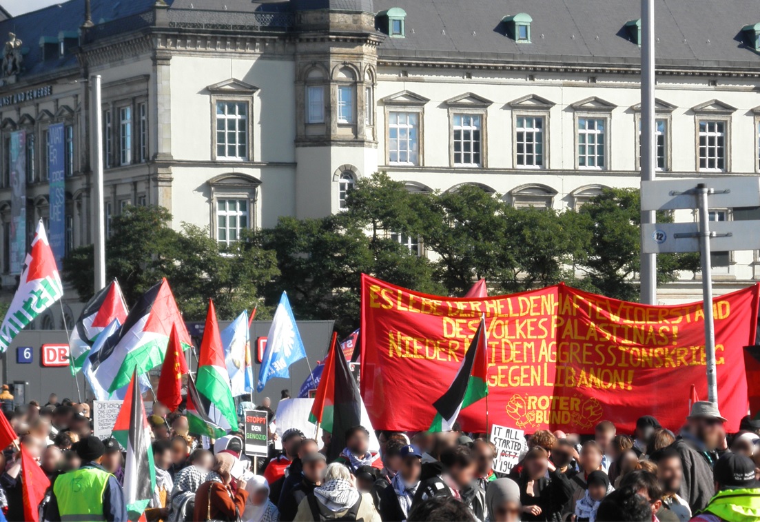 Hamburg Palästina Libanon Demonstration 5 Oktober 1