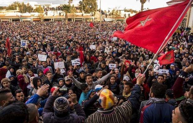Morocco Protest Coal Miners Deaths 1