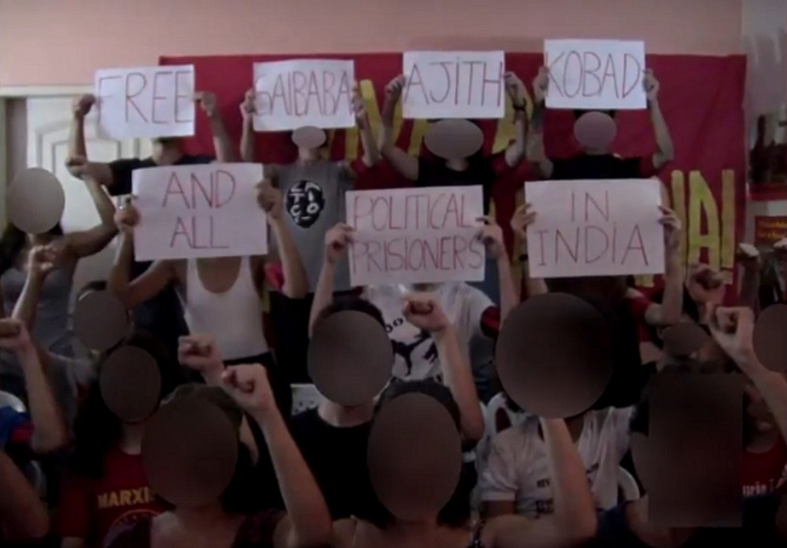 Action in solidarity with the political prisoners in India