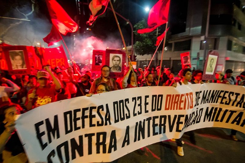 Demo und Aktionen: Solidarität mit den 23 Verurteilten in Brasilien