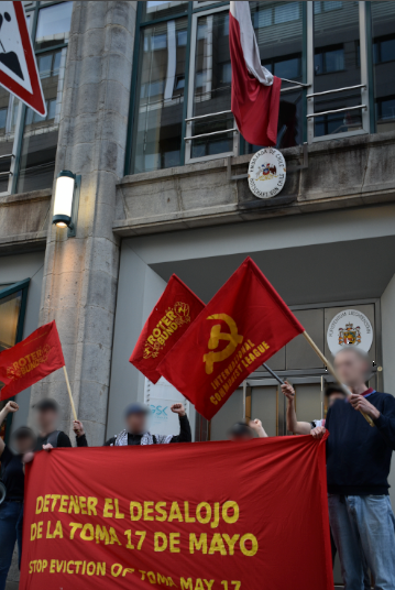 Berlin: Kundgebung vor der chilenischen Botschaft „Stoppt die Räumung der „Toma 17 de Mayo“!“