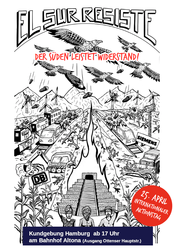 Kundgebung in Hamburg: Aufruf zum Aktionstag am 25. April gegen „Tren Maya“ und den CIIT
