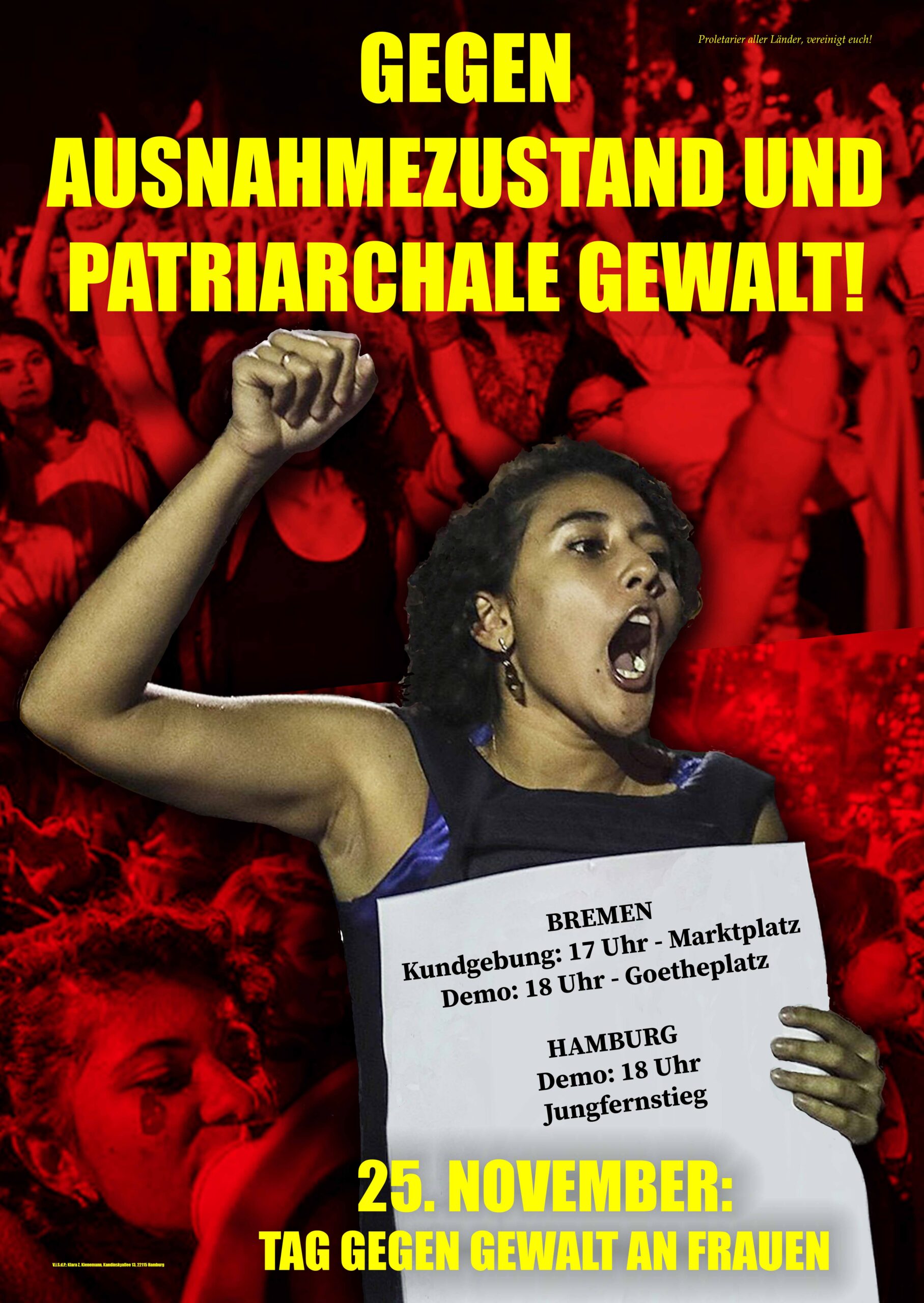 Aufruf und Plakat zum 25. November