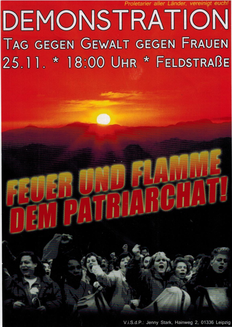 Demonstration zum 25. November in Hamburg