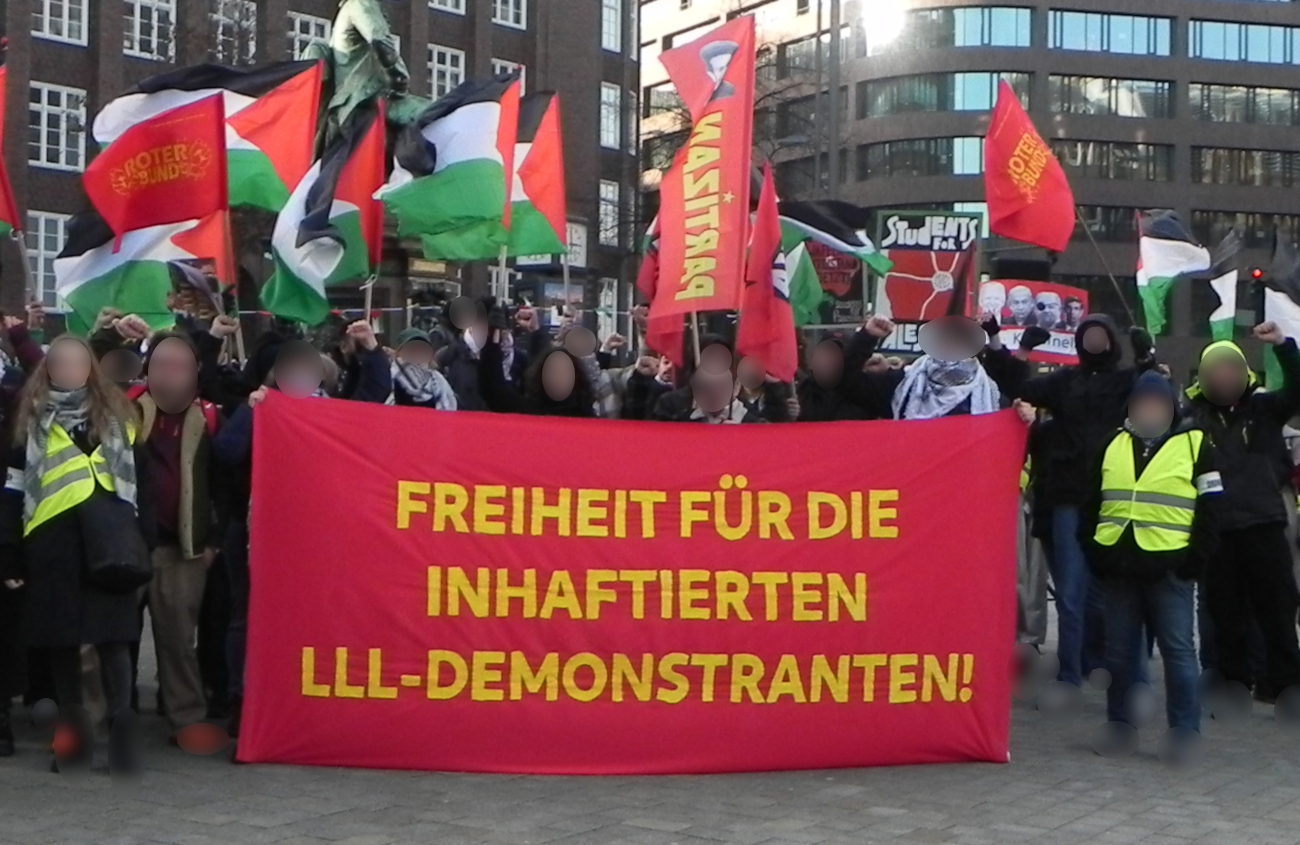 Hamburg: Kundgebung für die Freilassung der Inhaftierten der LLL-Demonstration