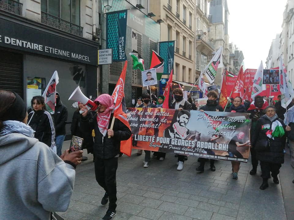 Paris: Kraftvolle Demonstration für Georges Ibrahim Abdallah am 30. November