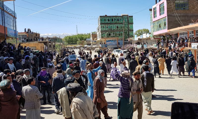 AFGHANISTAN: Gun fight between protesters and security forces