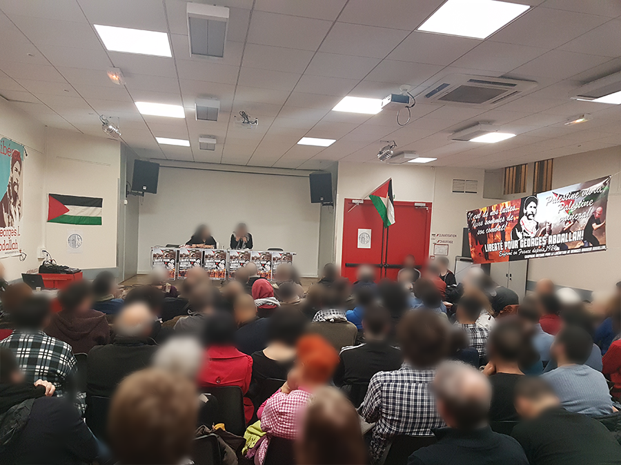 150 People at meeting for Georges Abdallah in Paris