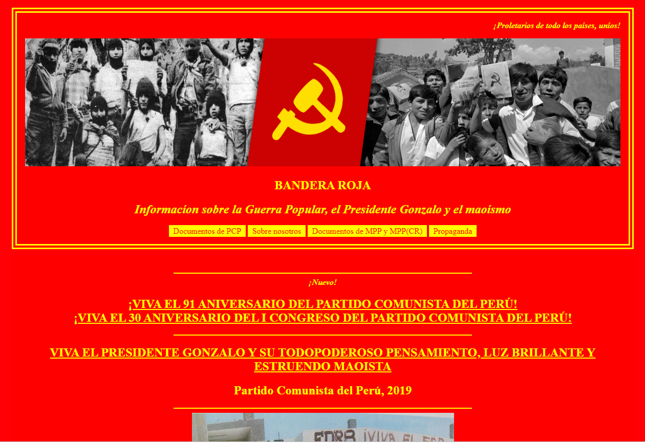 New Website: banderaroja.org