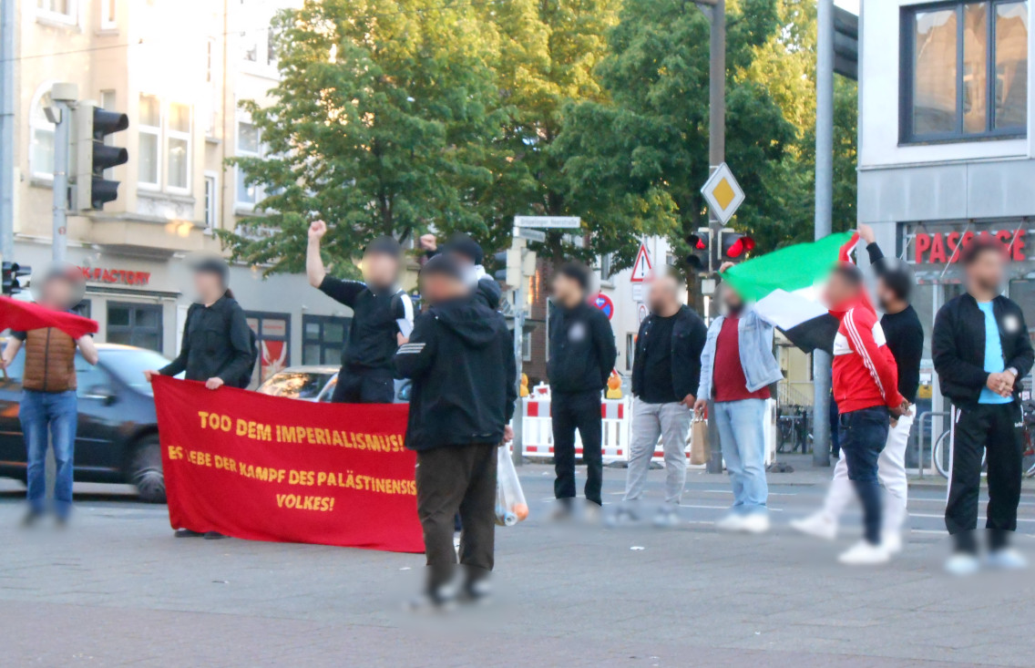 Aktion in Bremen gegen die Bodenoffensive in Rafah und Polizeirepression