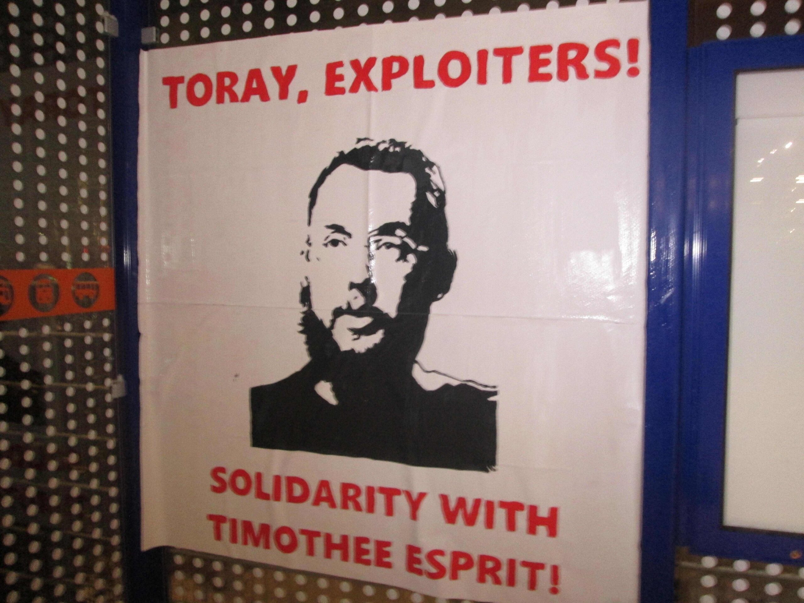 Solidarität mit Timothée Esprit!