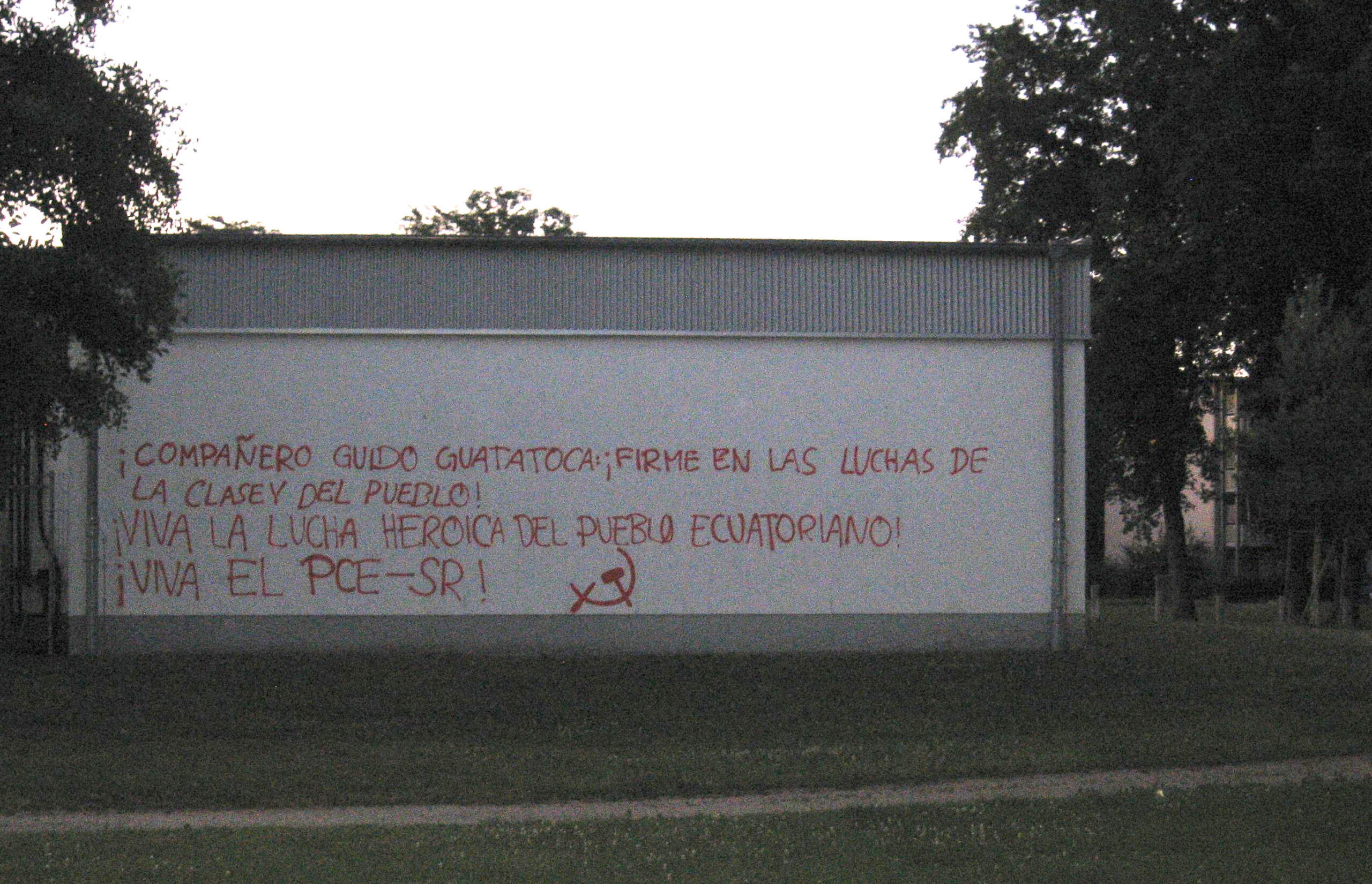 Bremerhaven: Graffiti for the popular uprising in Ecuador