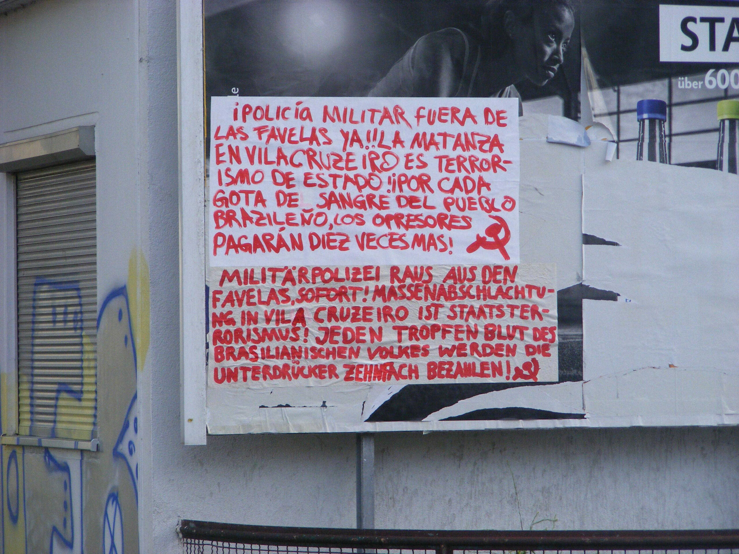 Bremen: Dazibaos against state terrorism in Rio’s favelas