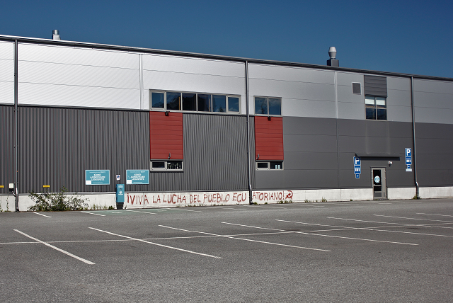 Finland: Solidarity painting for the people’s struggle in Ecuador