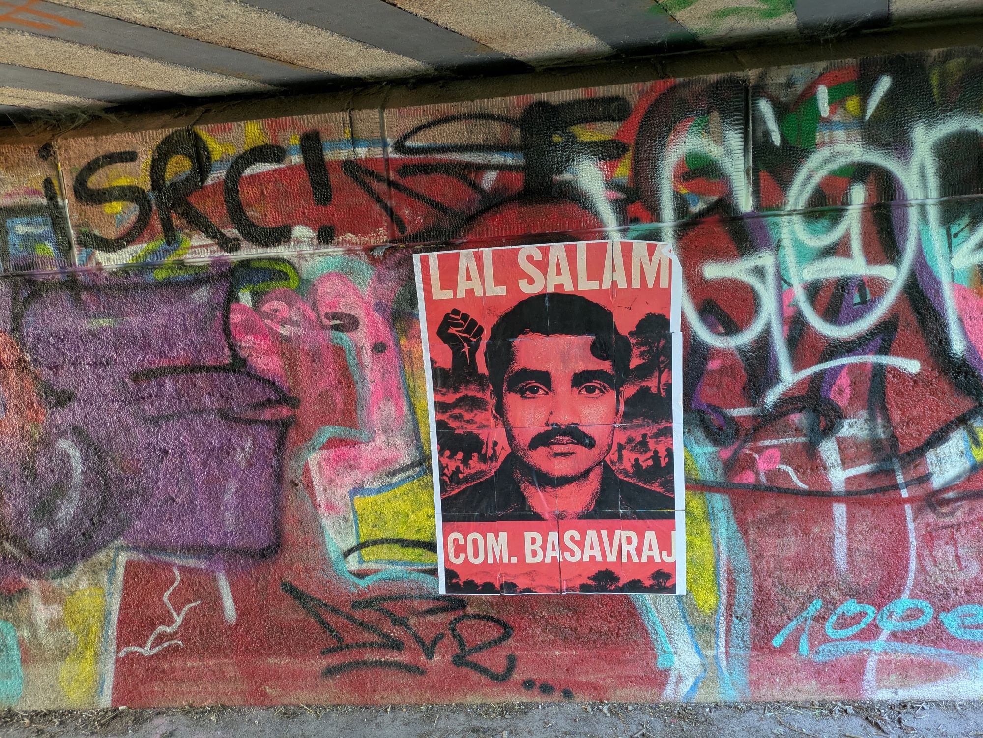 Aktion in Gedenken an Genosse Basavaraj in Freiburg