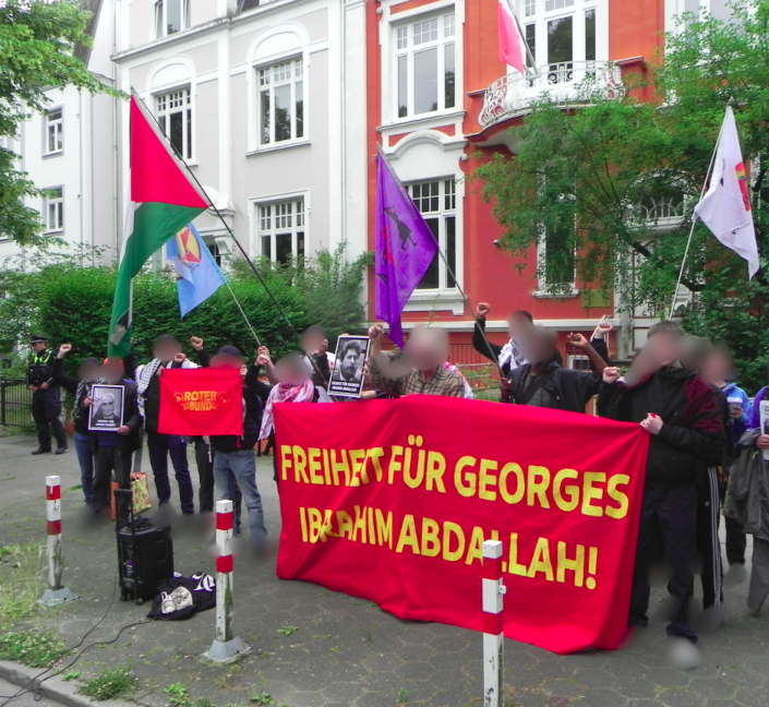 Hamburg: Kundgebung vor dem französischen Konsulat für Freiheit für Georges Abdallah