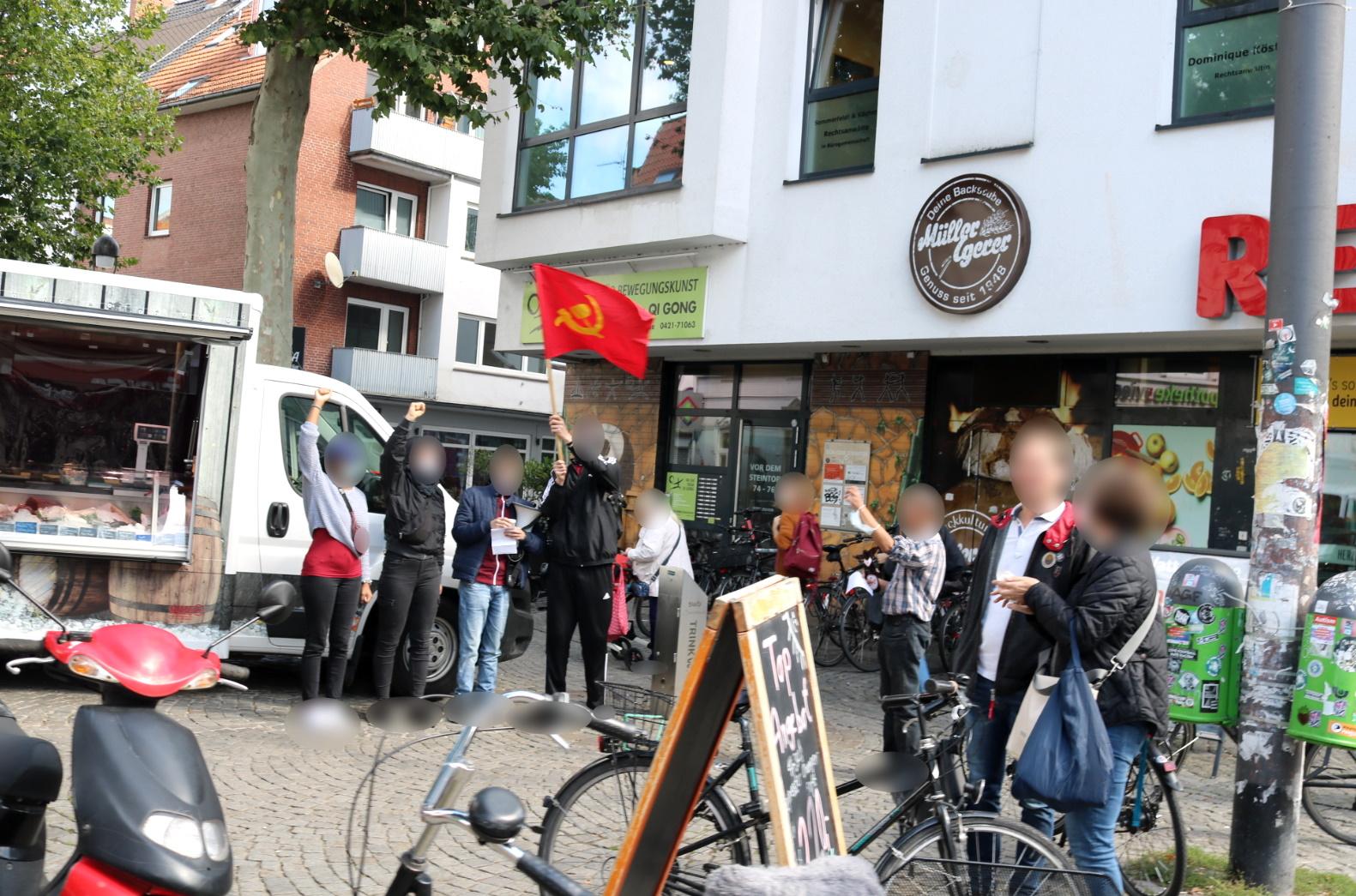 Bremen: Spontane Kundgebung in Solidarität mit dem Roten Aufbau