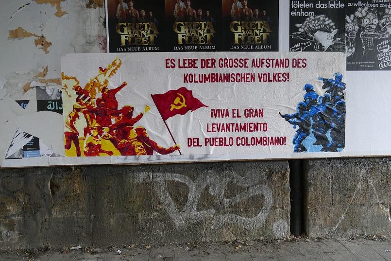 Bremen: Dazibao für den großen Aufstand des kolumbianischen Volkes