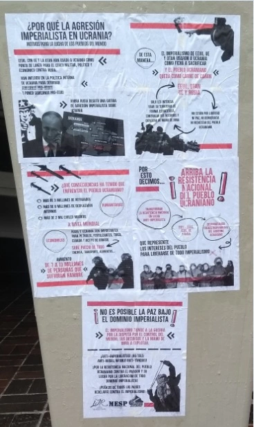 Kolumbien: Tod dem Imperialismus! Es lebe die Revolution! – Propaganda in Solidarität mit dem ukrainischen Volk