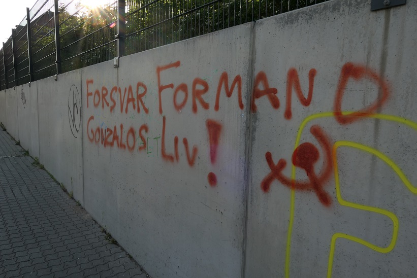 Action in Copenhagen to defend the life of Chairman Gonzalo