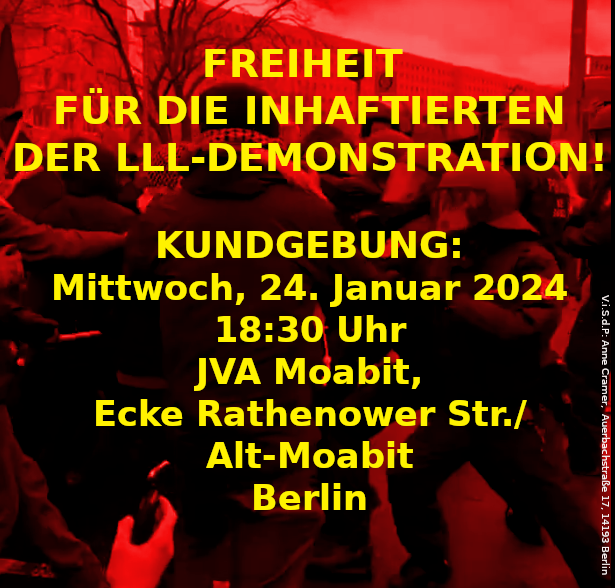 Freiheit für die Inhaftierten der LLL-Demonstration!