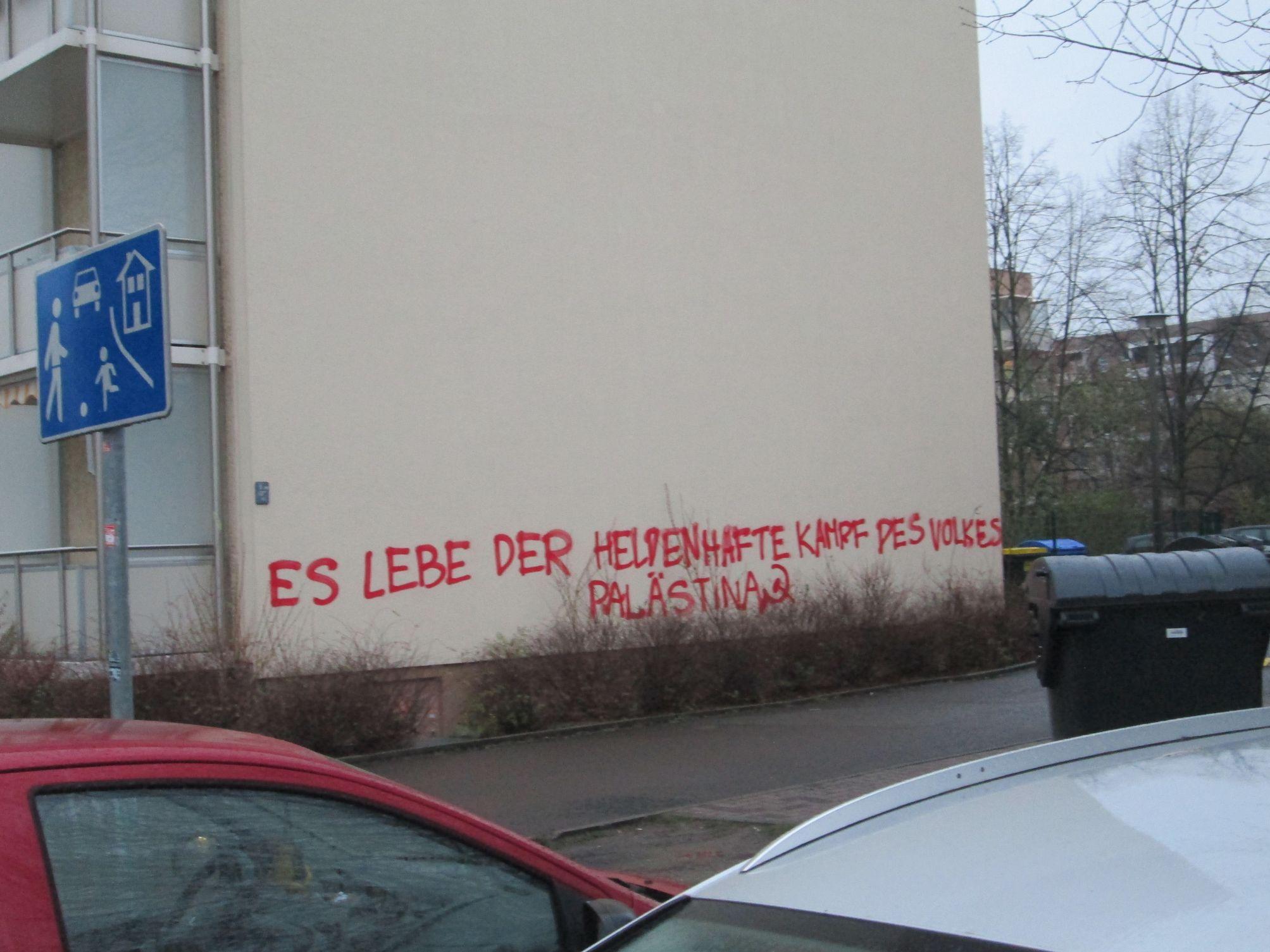 Leipzig: Malung in Solidarität mit Palästina