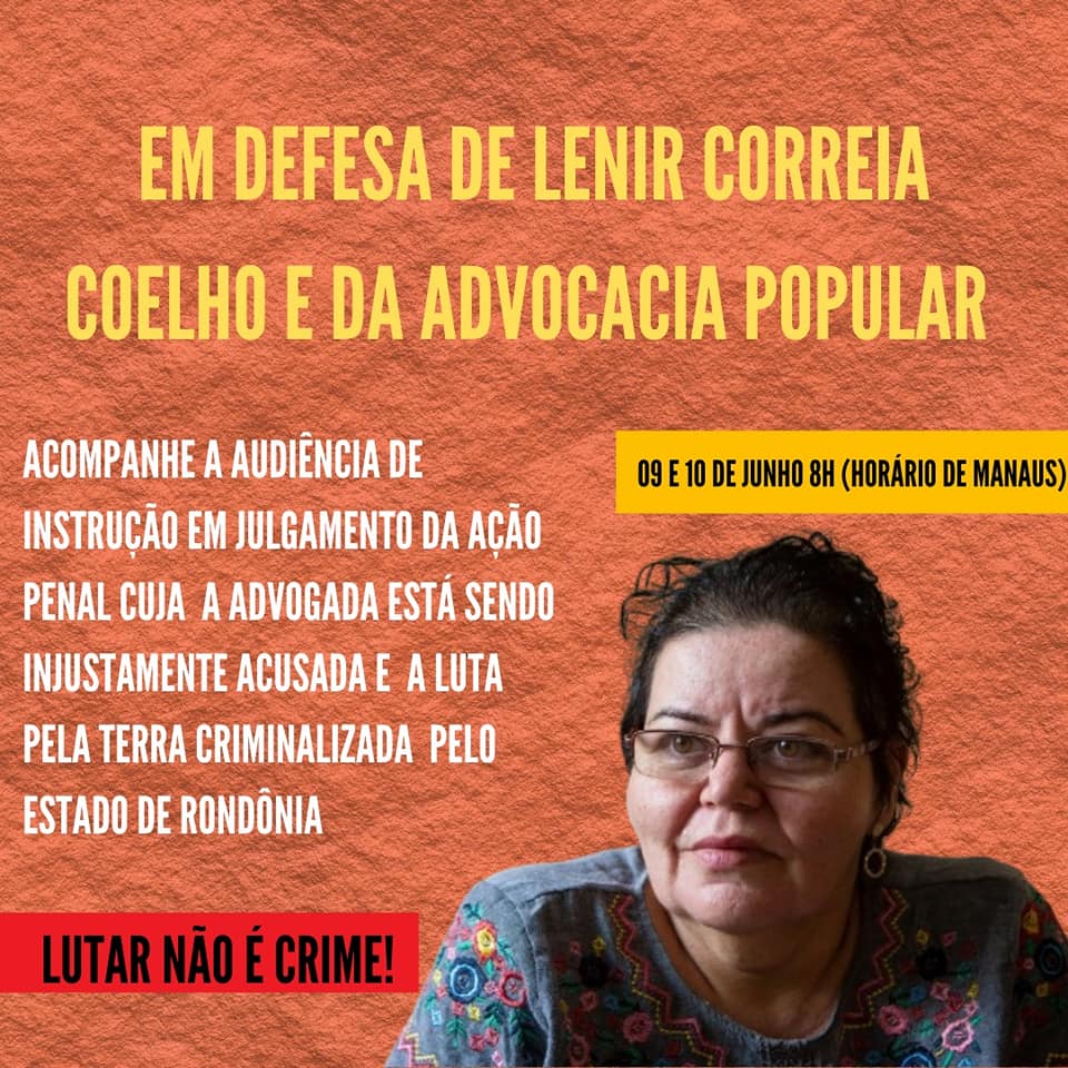 CEBRASPO: ZUR VERTEIDIGUNG VON LENIR CORREIA UND DER ANWALTSCHAFT DES VOLKES!