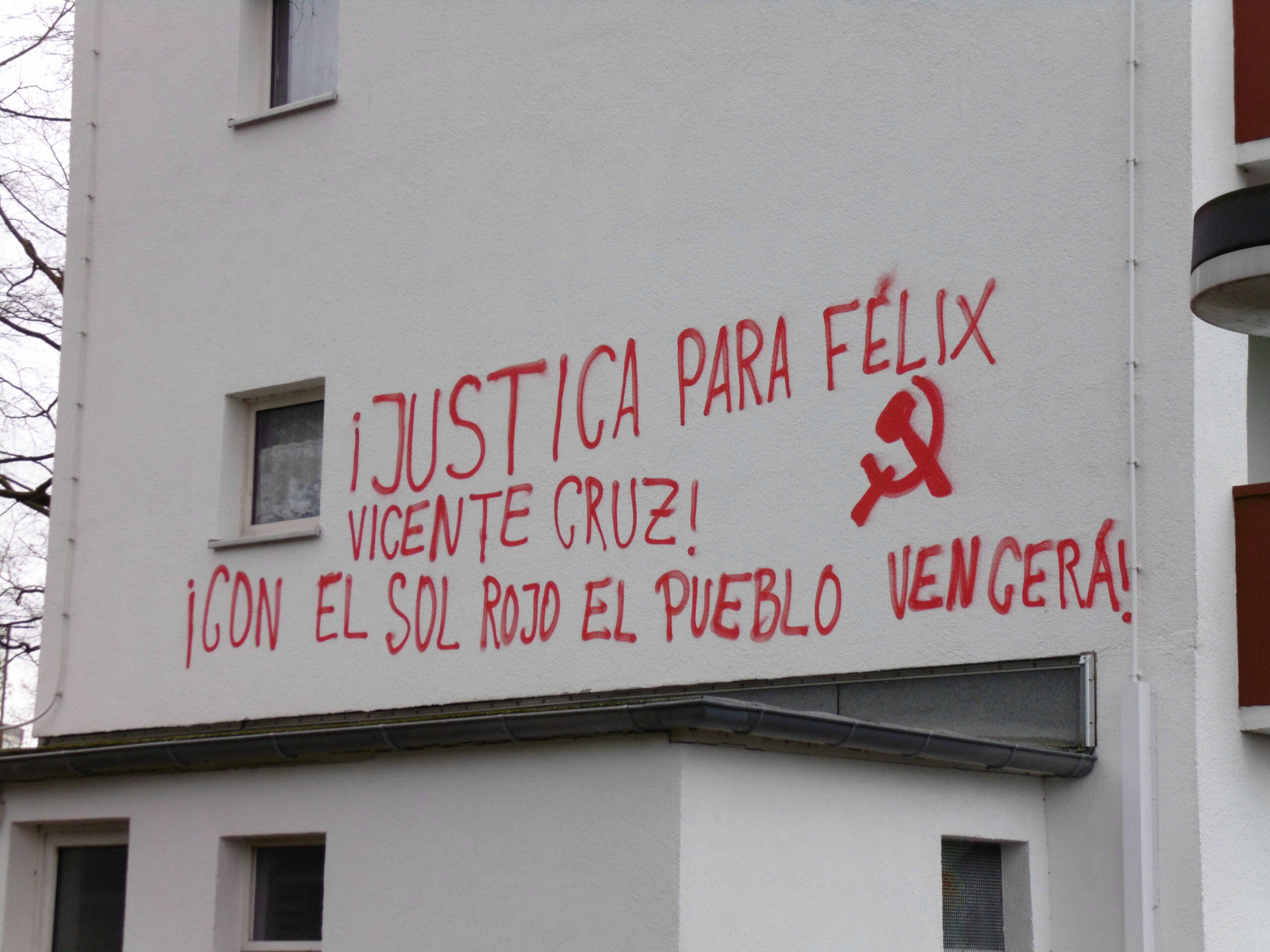 Bremen: Malung anlässlich der Ermordung von Félix Vicente Cruz