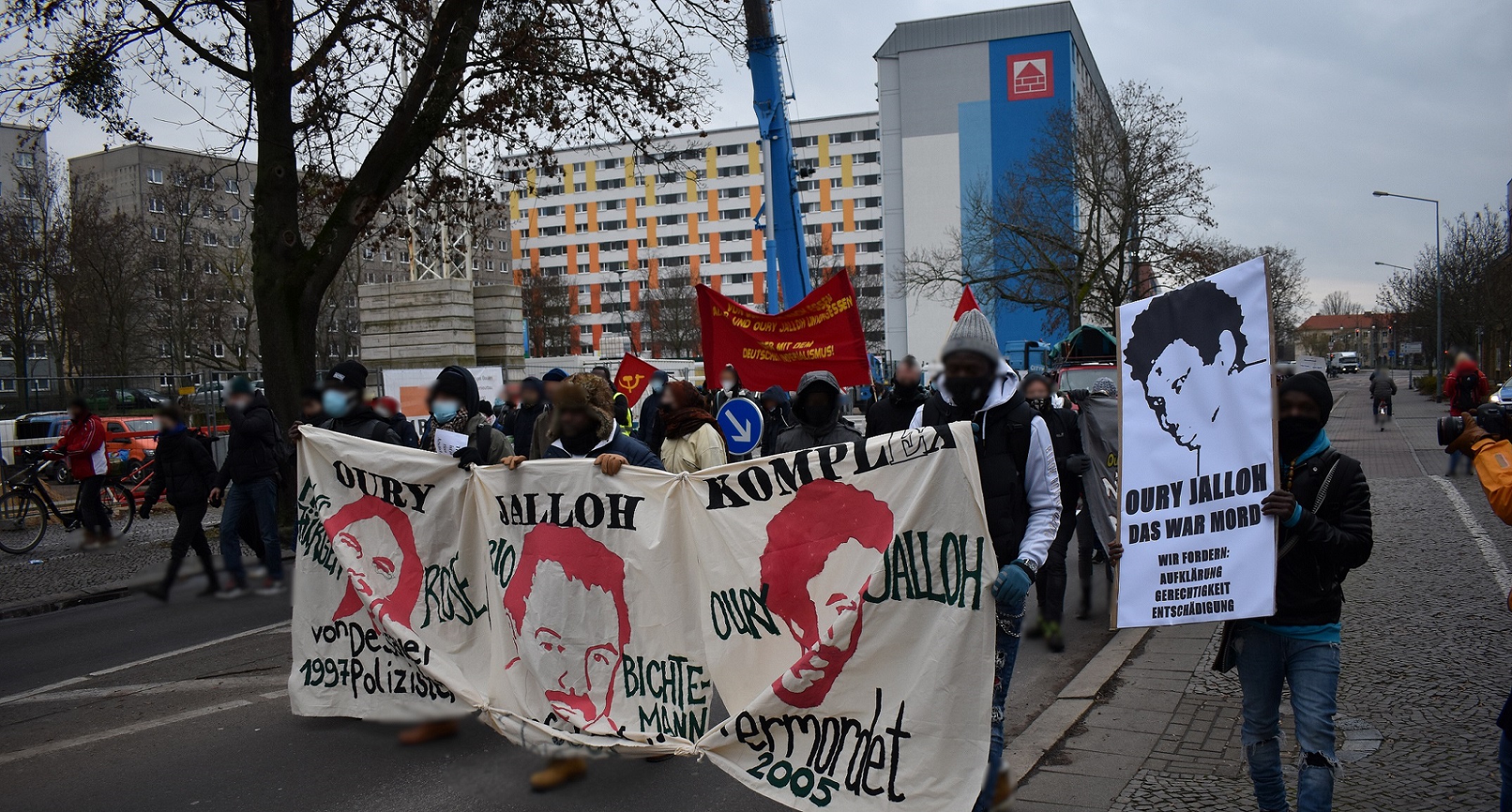 Demonstration und Aktionen zum 16. Jahrestages der Ermordung von Oury Jalloh