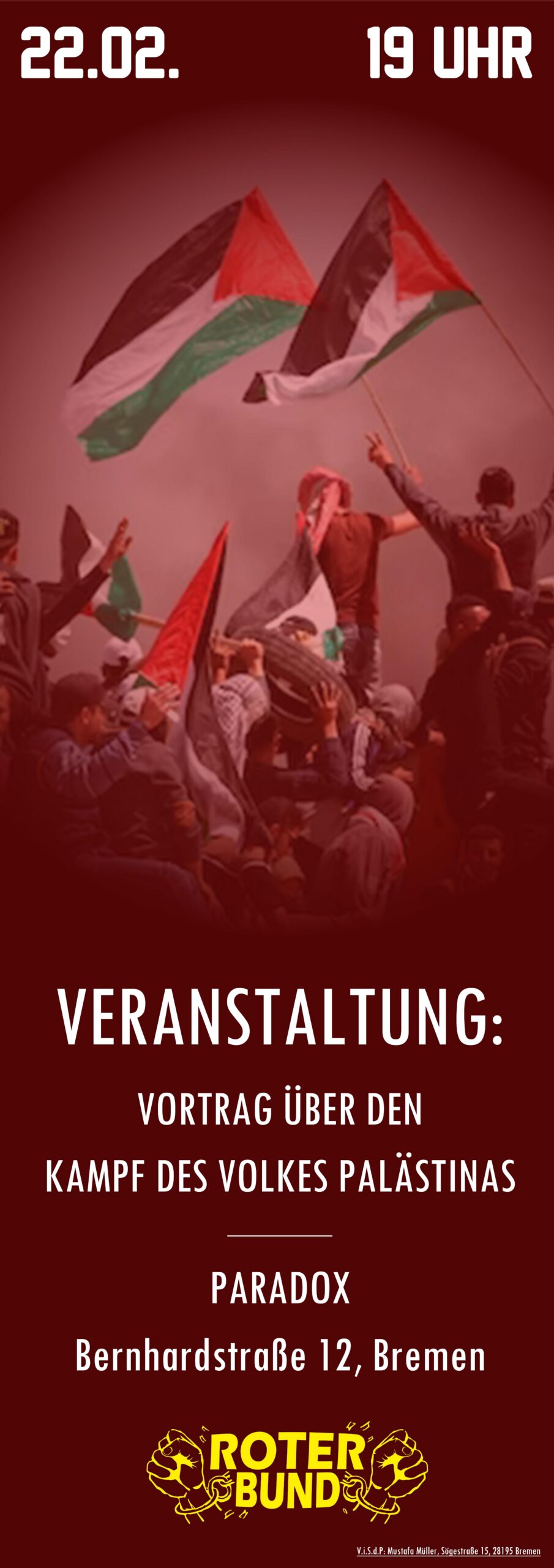 Palästina-Vortrag in Bremen – 22.02.