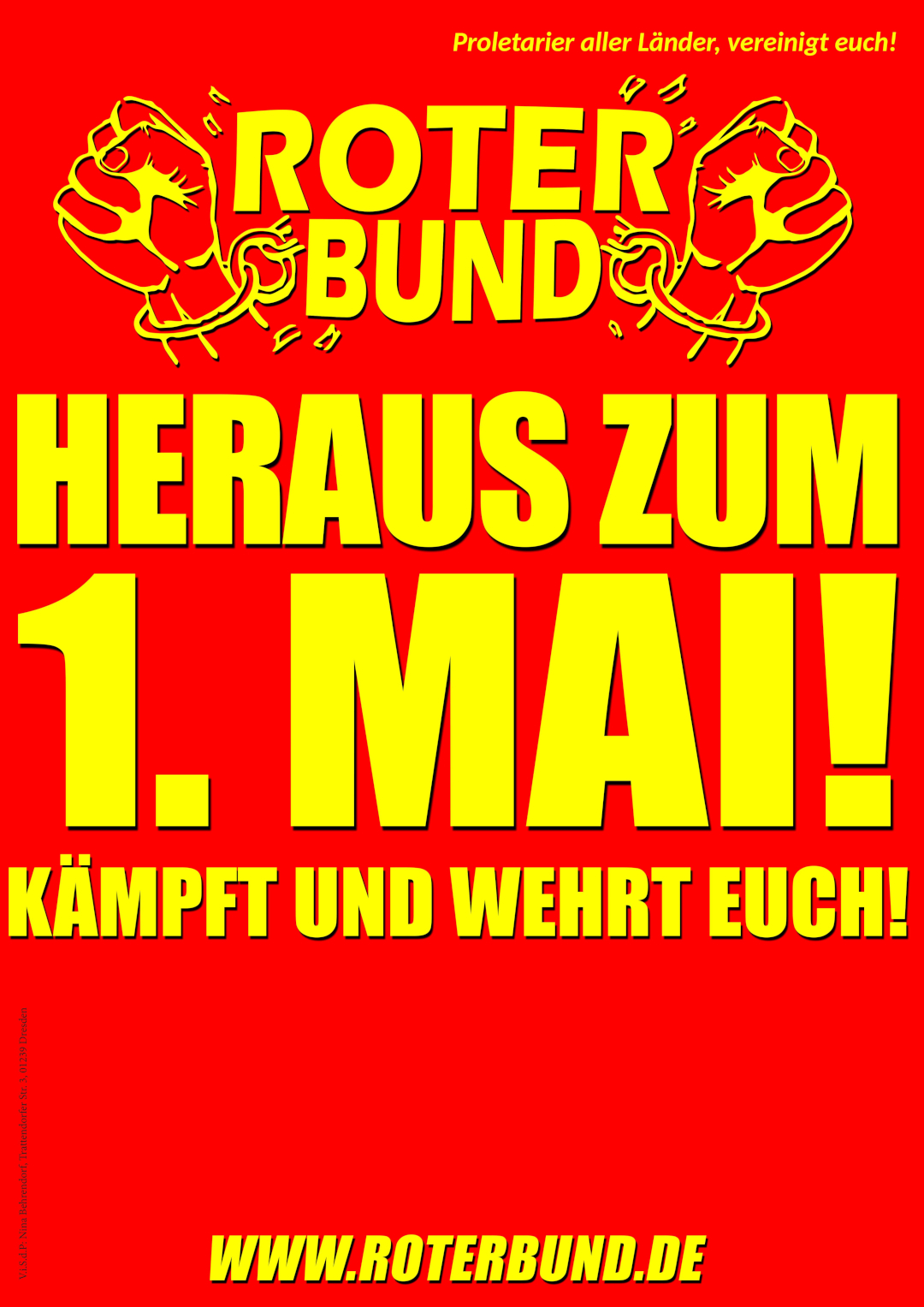 Roter Bund: 1. Mai Aufruf und Plakat