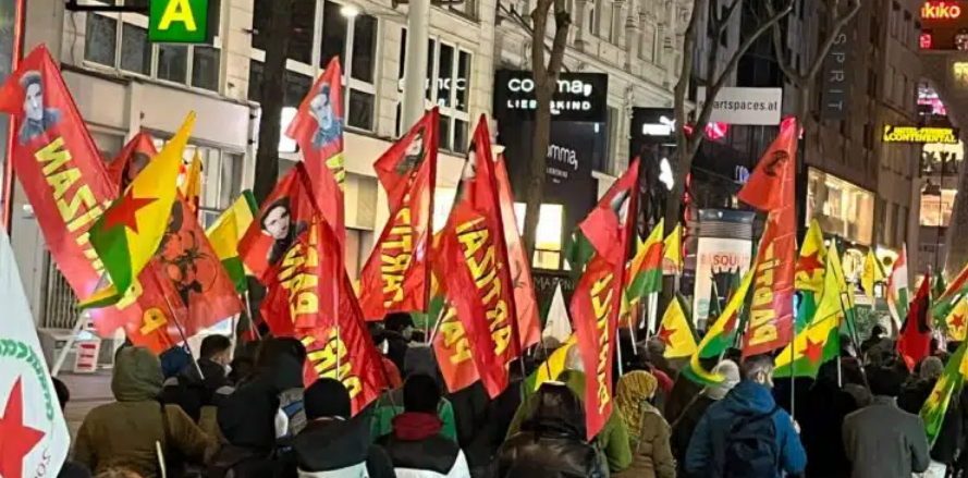 Protests against the bombardments of the Turkish state