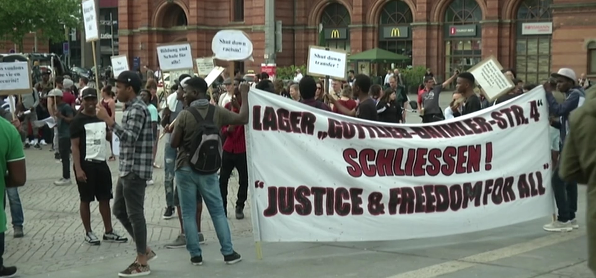 Protest von Geflüchteten in Bremen