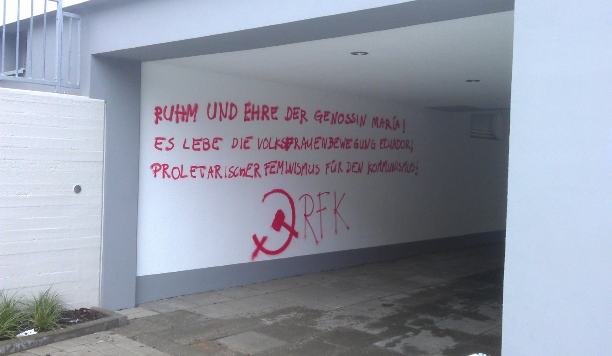 RUHM UND EHRE DER GENOSSIN MARÍA!