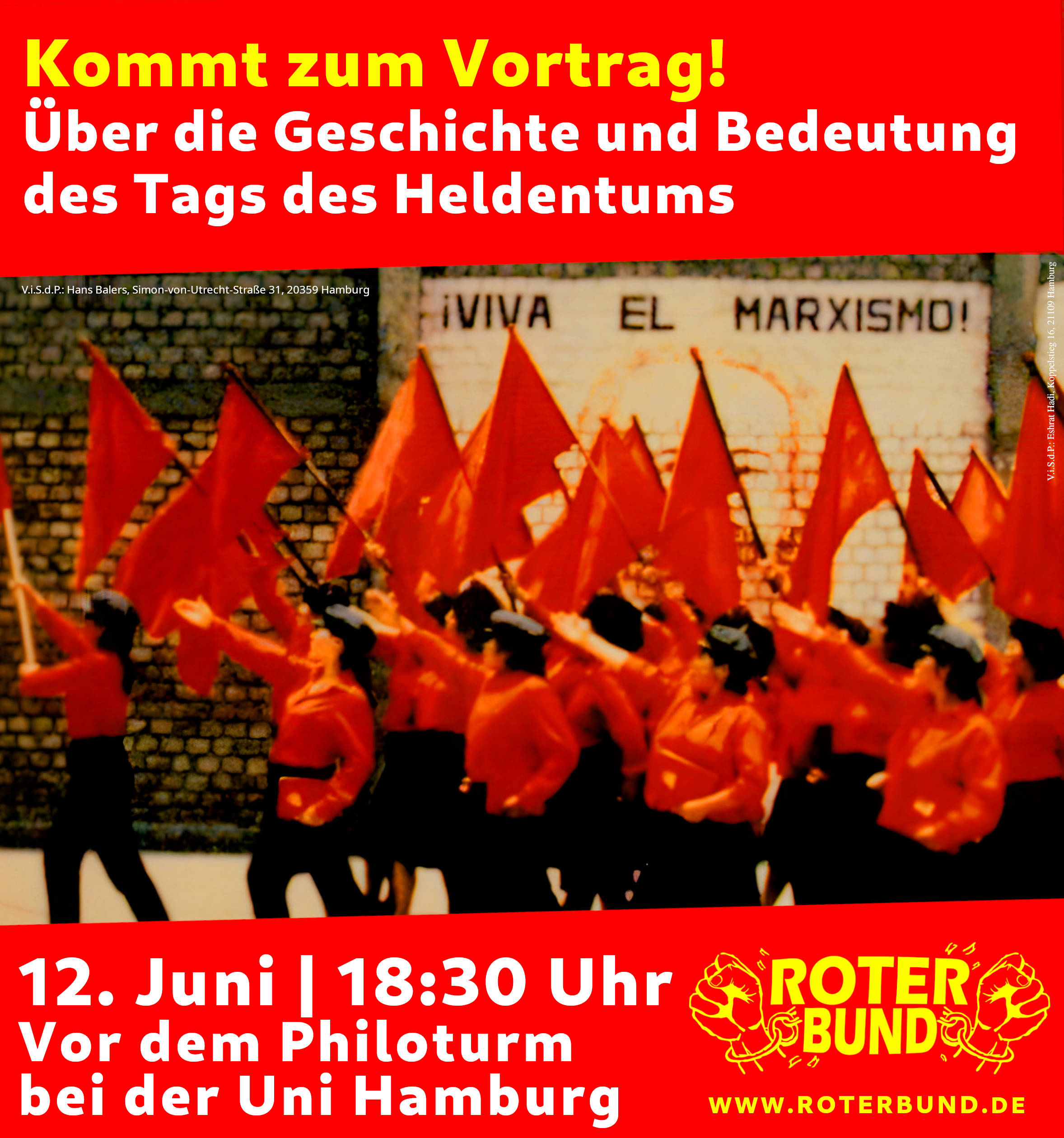 Hamburg: Vortrag zum Tag des Heldentums am 12.6.