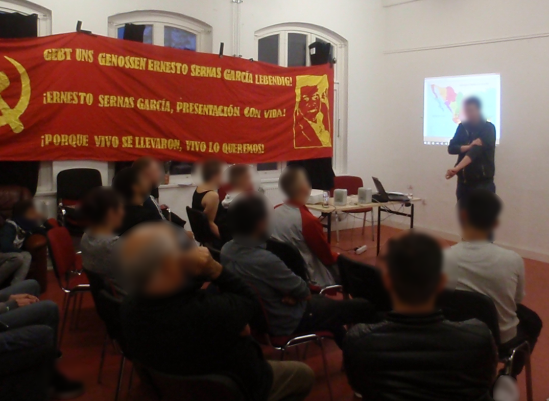 Informationsveranstaltung zum erzwungenen Verschwinden von Genosse Ernesto Sernas