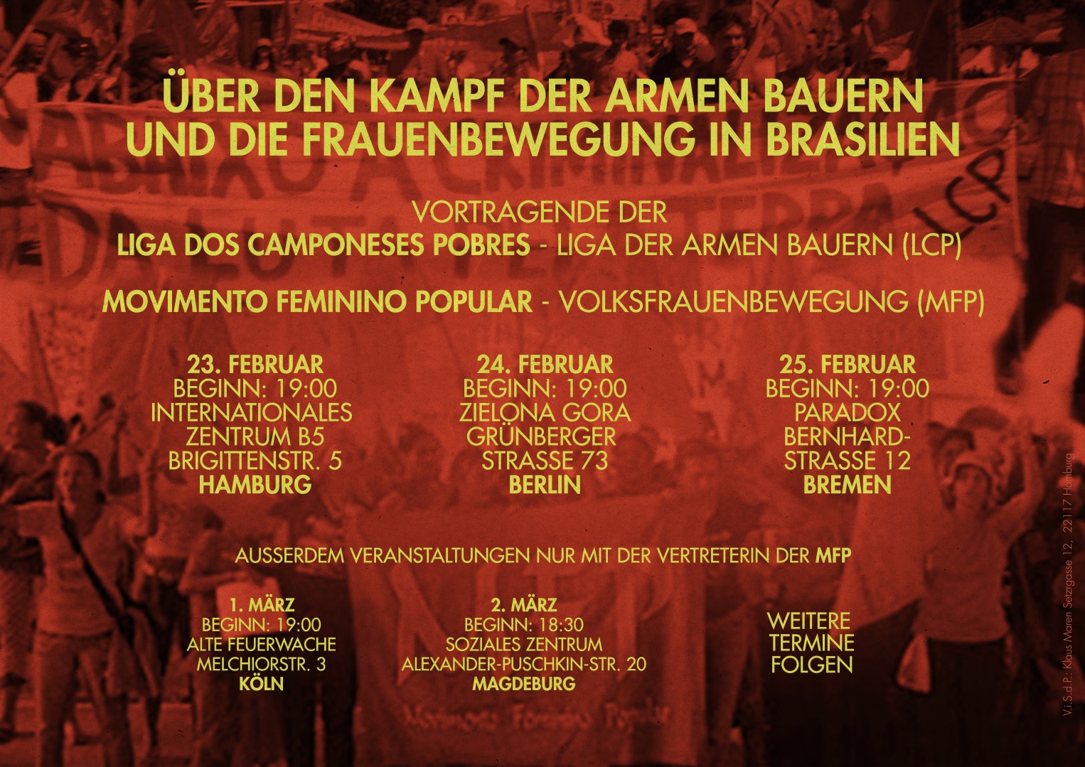 Über den Kampf der Armen Bauern und die Frauenbewegung in Brasilien