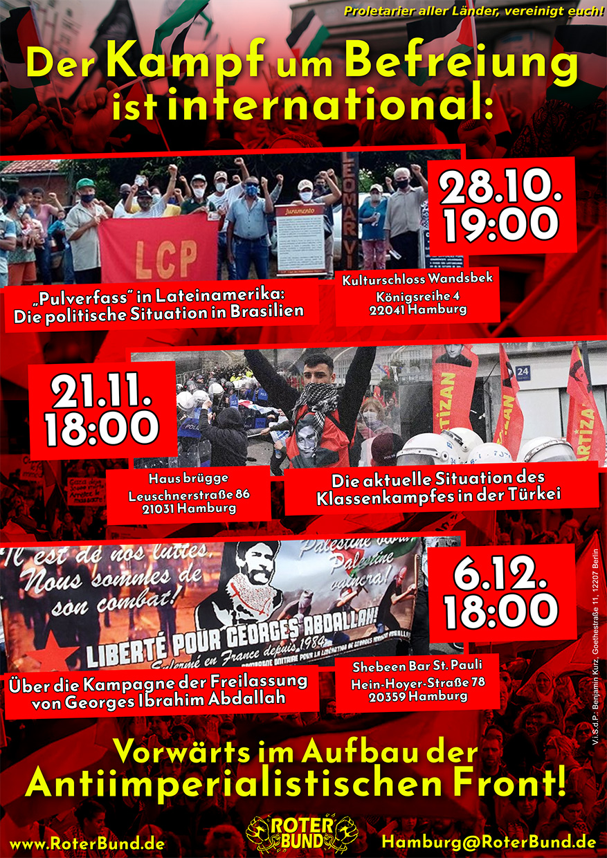 Hamburg: Kommende Antiimperialistische Vorträge