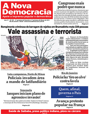 A Nova Democracia Editorial – An anti-worker and motherland seller government