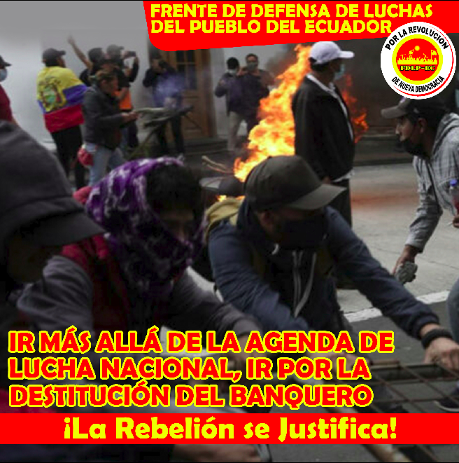 Ecuador: ÜBER DIE AGENDA DES NATIONALEN KAMPFES HINAUSGEHEN UND DIE ENTLASSUNG DES BANKIERS ANSTREBEN.