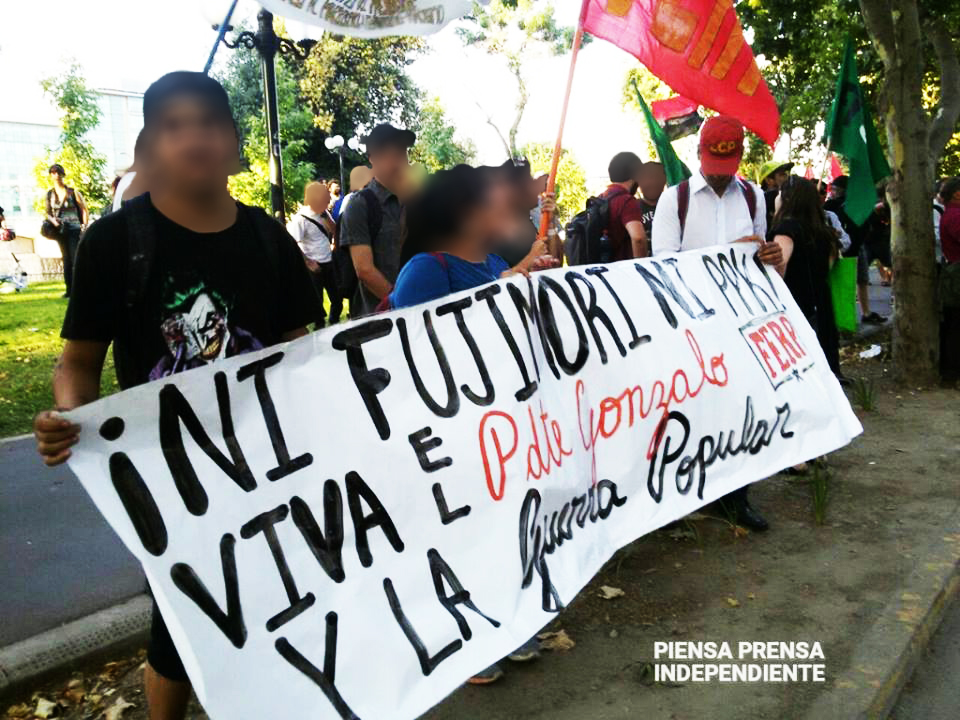 Protest against the pardon of Fujimori in Chile