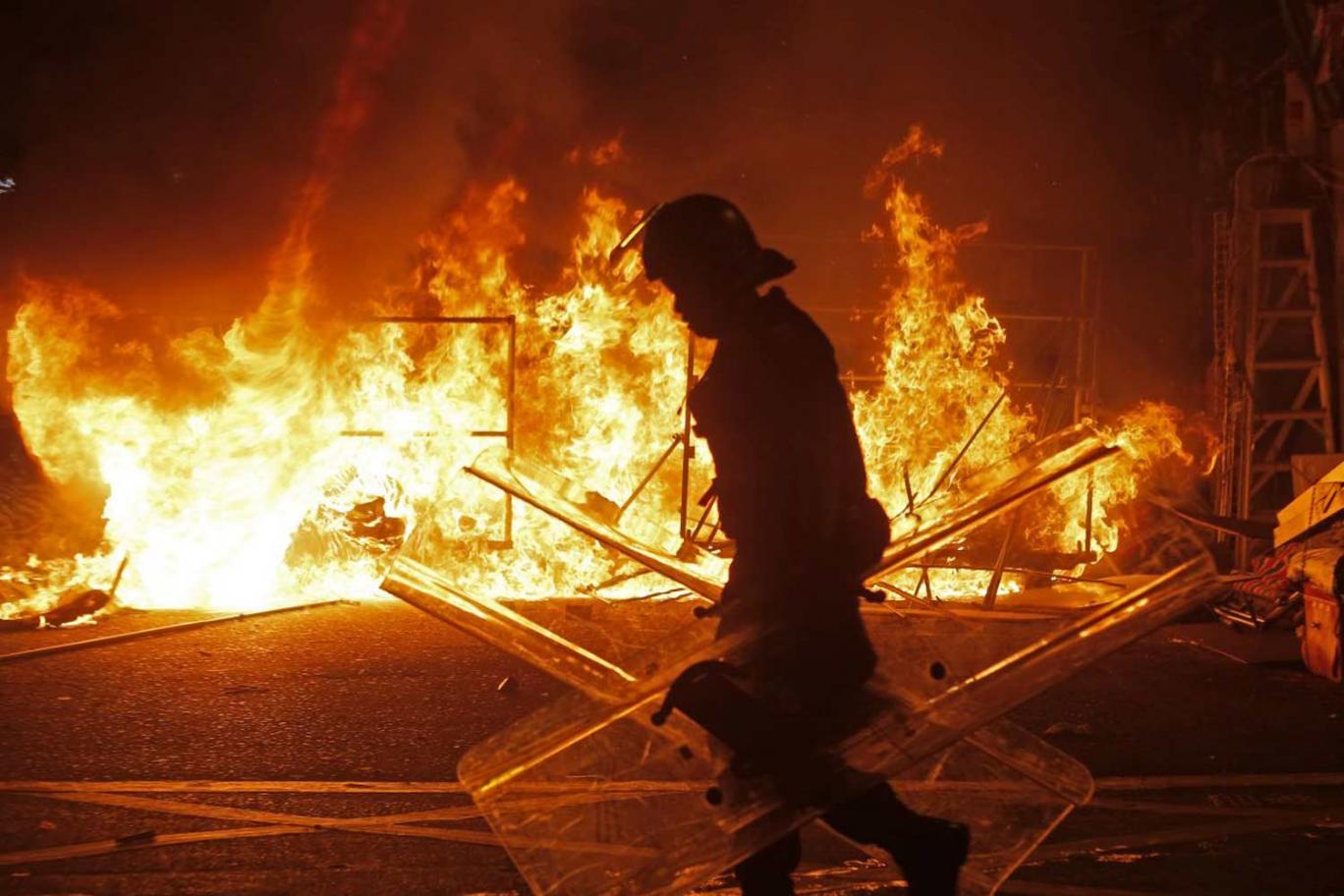 Straßenhändler in Hongkong wehren sich