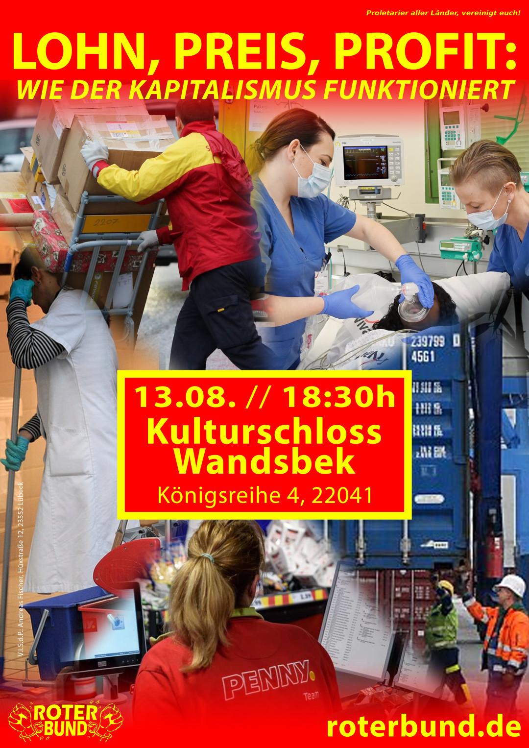 Hamburg: Veranstaltung zum Thema Lohn, Preis, Profit, wie der Kapitalismus funktioniert