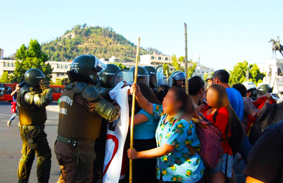 Protest against the electoral farce in Chile