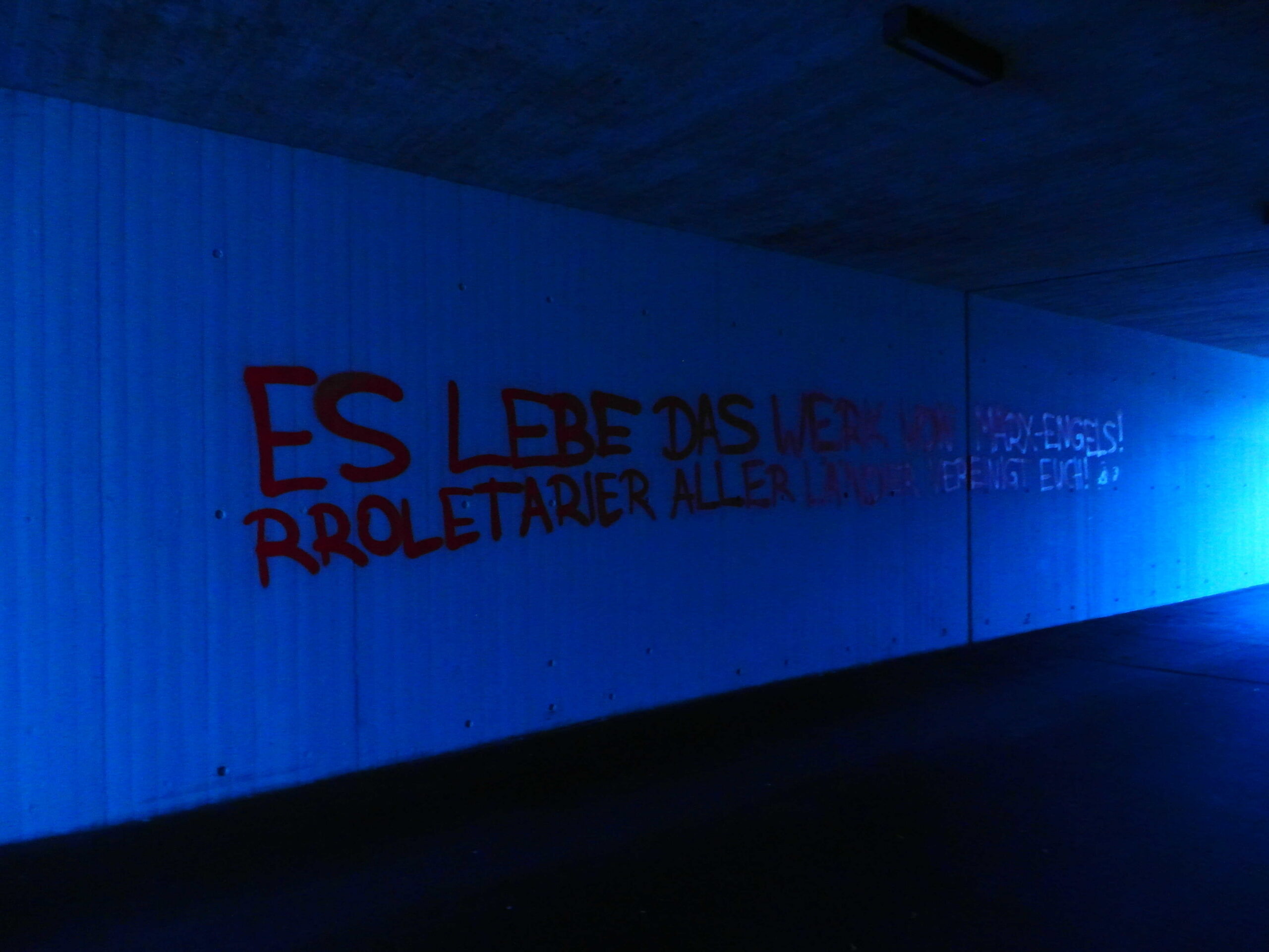 Freiburg: Graffiti on the occasion of 200 years Friedrich Engels