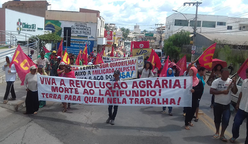 Brazil – Peasant Demonstration in Montes Claros against landlords terror