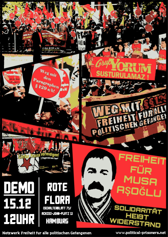 Demo für Musa Aşoğlu am 15.12. in Hamburg